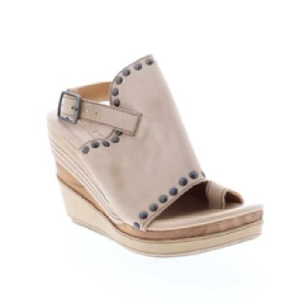 Bed stu heavy distressed Joann block heels leather white
